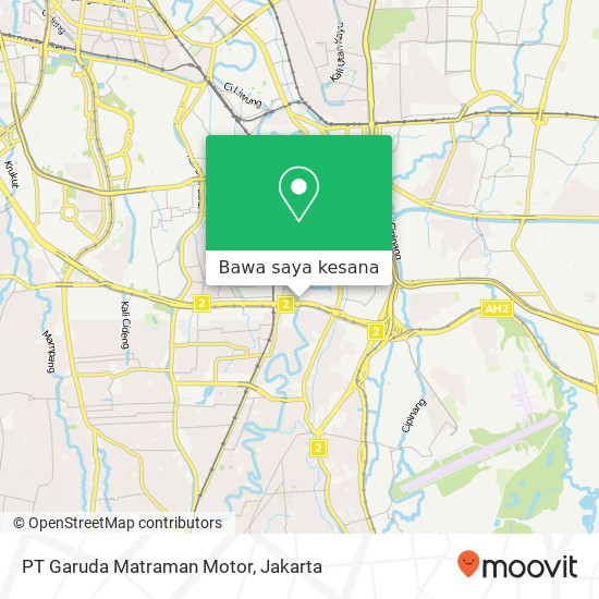 Peta PT Garuda Matraman Motor, Jalan Berlian Jatinegara