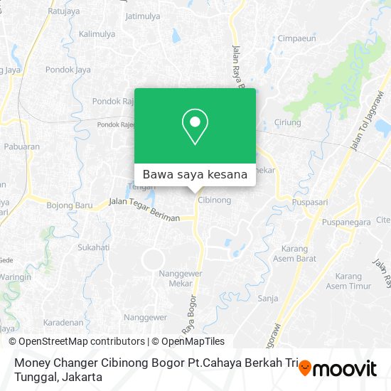 Peta Money Changer Cibinong Bogor Pt.Cahaya Berkah Tri Tunggal