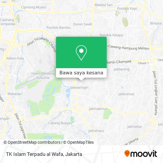Peta TK Islam Terpadu al Wafa