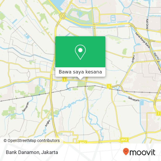 Peta Bank Danamon, Jalan Daan Mogot