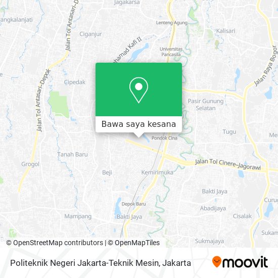 Peta Politeknik Negeri Jakarta-Teknik Mesin