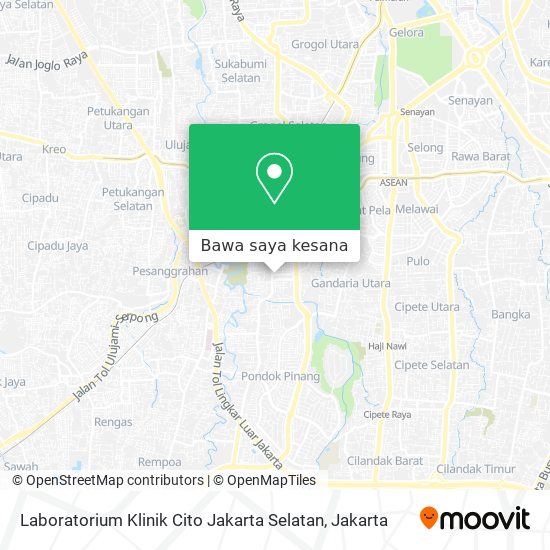 Peta Laboratorium Klinik Cito Jakarta Selatan