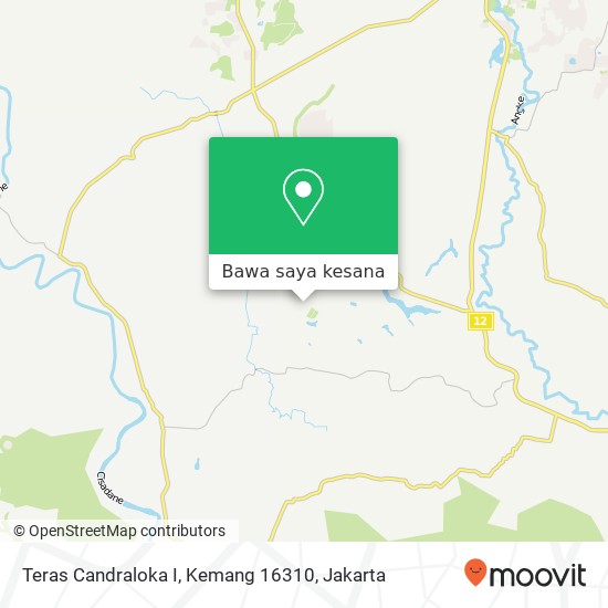 Peta Teras Candraloka I, Kemang 16310