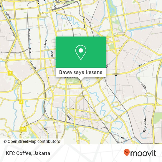 Peta KFC Coffee, Jalan Medan Merdeka Timur