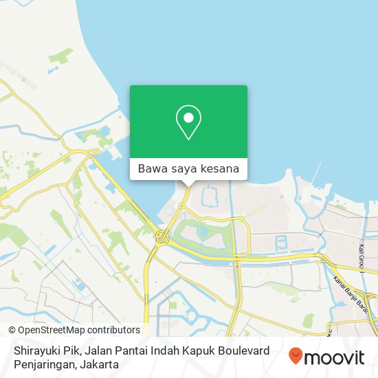 Peta Shirayuki Pik, Jalan Pantai Indah Kapuk Boulevard Penjaringan