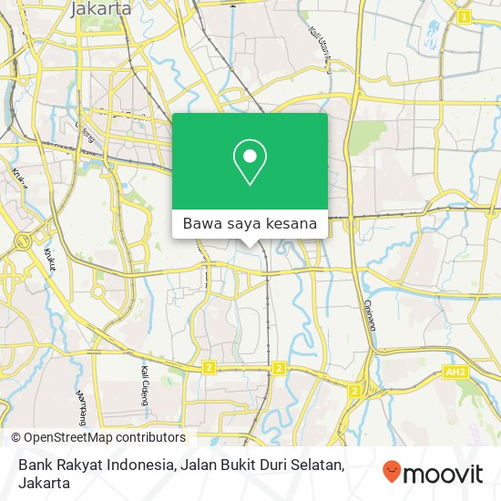 Peta Bank Rakyat Indonesia, Jalan Bukit Duri Selatan