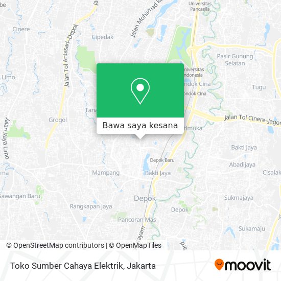 Peta Toko Sumber Cahaya Elektrik