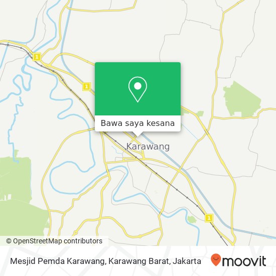 Peta Mesjid Pemda Karawang, Karawang Barat