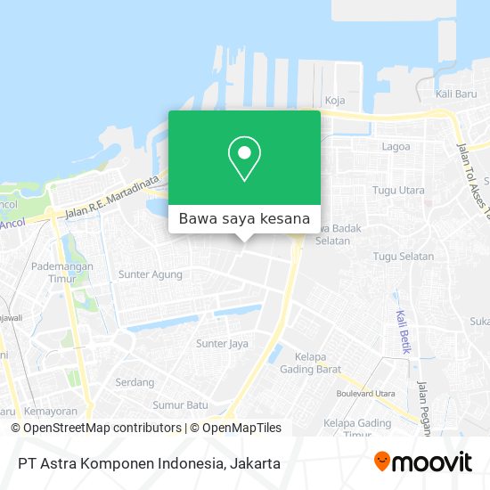 Peta PT Astra Komponen Indonesia