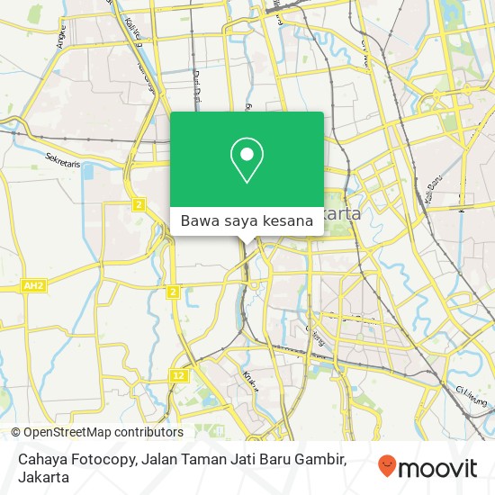 Peta Cahaya Fotocopy, Jalan Taman Jati Baru Gambir