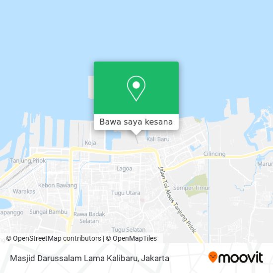 Peta Masjid Darussalam Lama Kalibaru