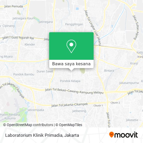 Peta Laboratorium Klinik Primadia
