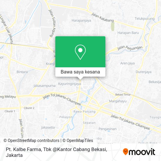 Peta Pt. Kalbe Farma, Tbk @Kantor Cabang Bekasi
