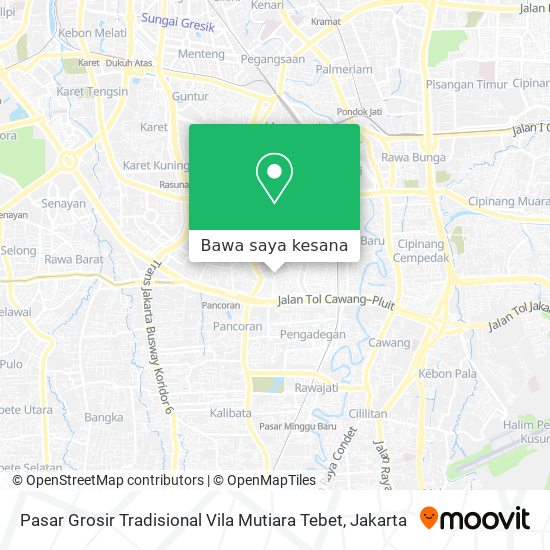 Peta Pasar Grosir Tradisional Vila Mutiara Tebet