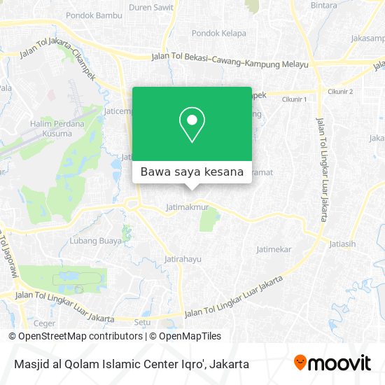 Peta Masjid al Qolam Islamic Center Iqro'