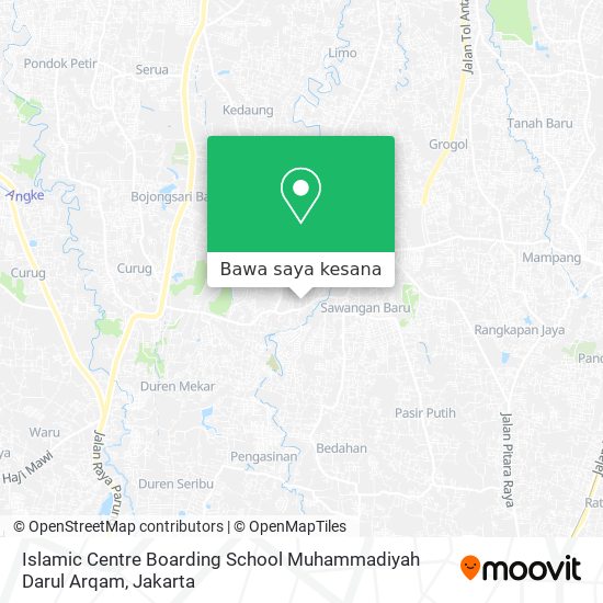Peta Islamic Centre Boarding School Muhammadiyah Darul Arqam
