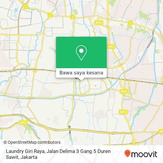 Peta Laundry Giri Raya, Jalan Delima 3 Gang 5 Duren Sawit