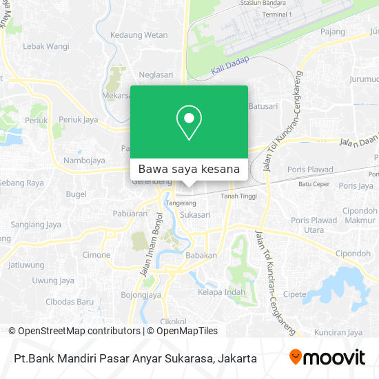 Peta Pt.Bank Mandiri Pasar Anyar Sukarasa