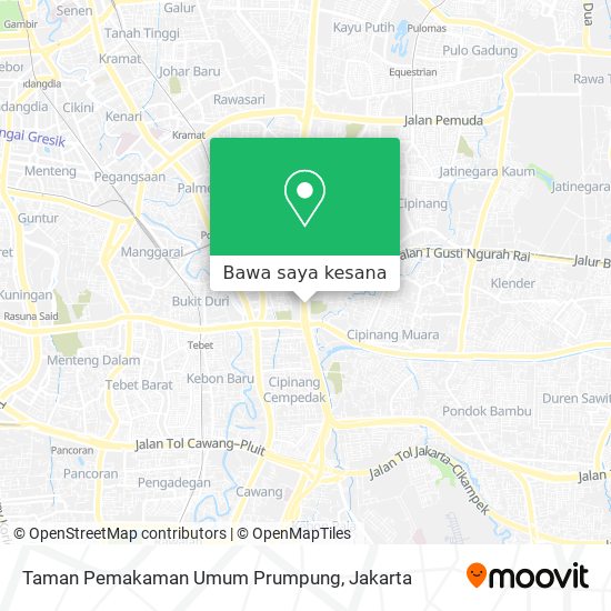 Peta Taman Pemakaman Umum Prumpung