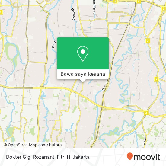 Peta Dokter Gigi Rozarianti Fitri H, Jalan Jati Padang Raya