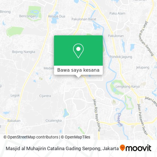 Peta Masjid al Muhajirin Catalina Gading Serpong