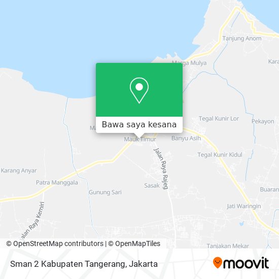 Peta Sman 2 Kabupaten Tangerang