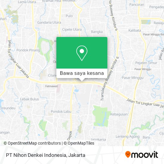 Peta PT Nihon Denkei Indonesia
