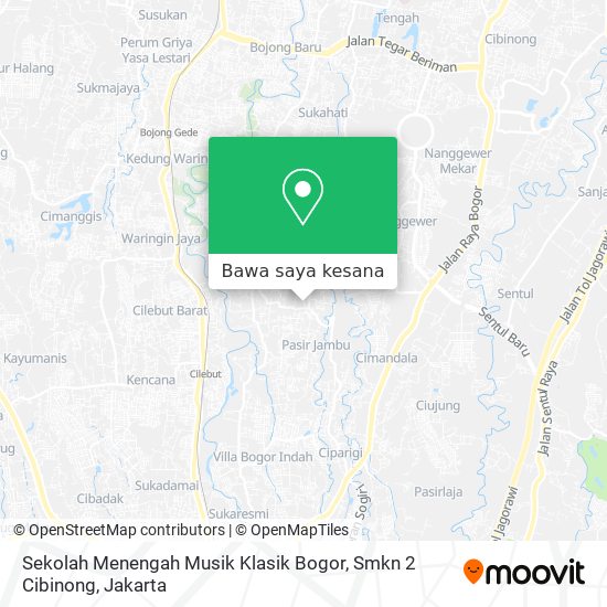 Peta Sekolah Menengah Musik Klasik Bogor, Smkn 2 Cibinong