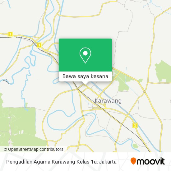 Peta Pengadilan Agama Karawang Kelas 1a