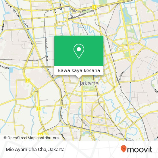 Peta Mie Ayam Cha Cha, Jalan Abdul Muis 22 Gambir