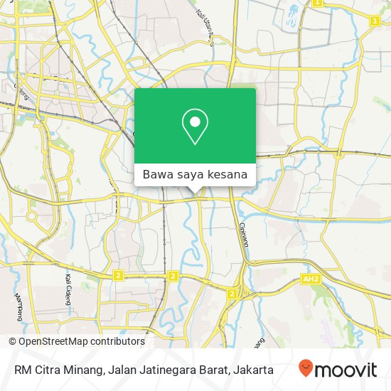 Peta RM Citra Minang, Jalan Jatinegara Barat