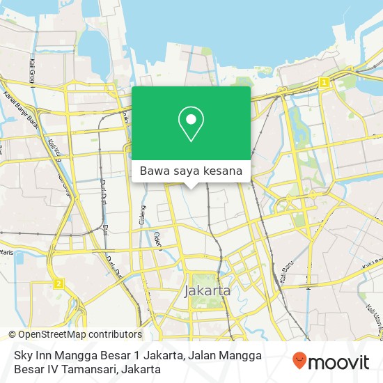 Peta Sky Inn Mangga Besar 1 Jakarta, Jalan Mangga Besar IV Tamansari