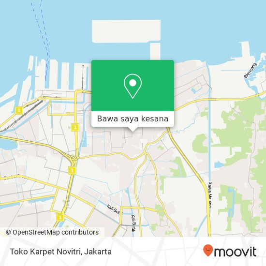 Peta Toko Karpet Novitri, Jalan Bhayangkara Tugu