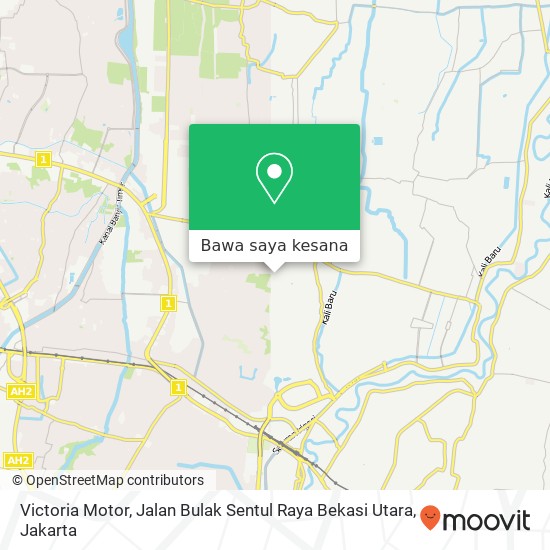 Peta Victoria Motor, Jalan Bulak Sentul Raya Bekasi Utara