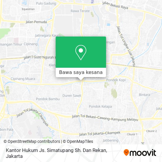 Peta Kantor Hukum Js. Simatupang Sh. Dan Rekan