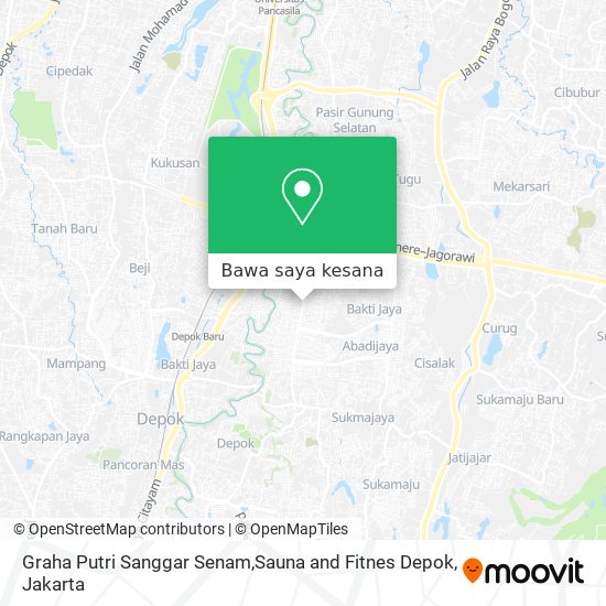 Peta Graha Putri Sanggar Senam,Sauna and Fitnes Depok