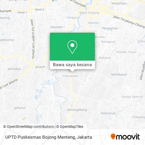 Peta UPTD Puskesmas Bojong Menteng