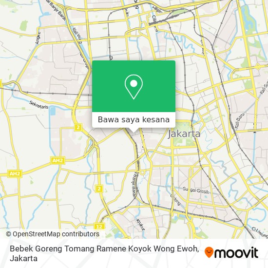 Peta Bebek Goreng Tomang Ramene Koyok Wong Ewoh