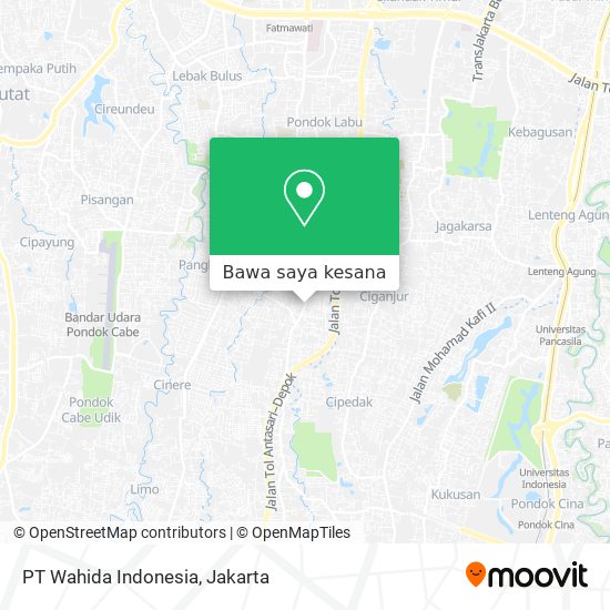 Peta PT Wahida Indonesia