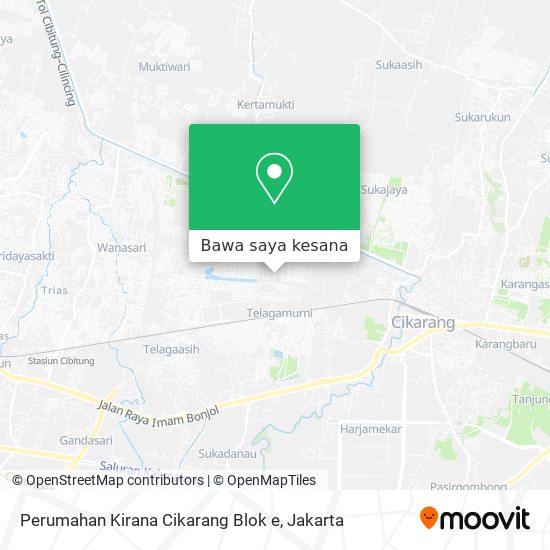 Peta Perumahan Kirana Cikarang Blok e