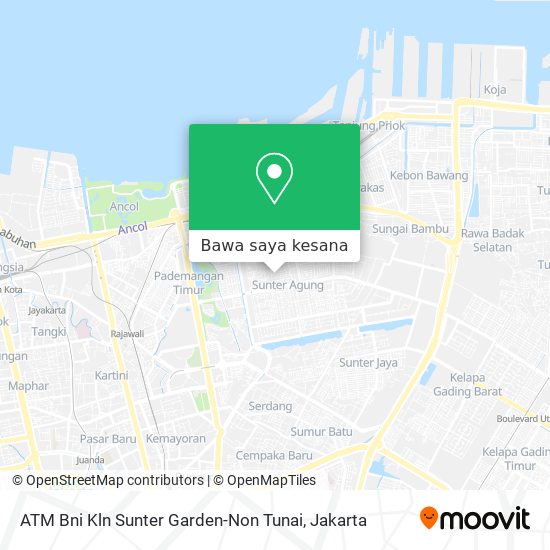 Peta ATM Bni Kln Sunter Garden-Non Tunai