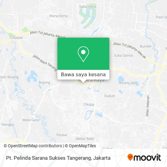 Peta Pt. Pelinda Sarana Sukses Tangerang