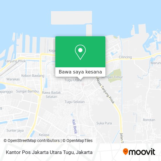Peta Kantor Pos Jakarta Utara Tugu