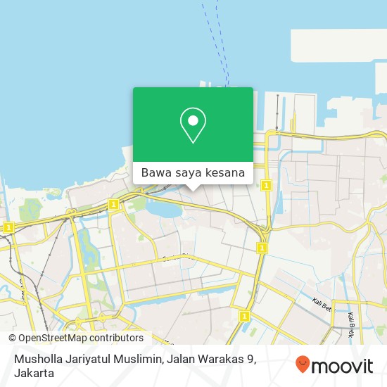 Peta Musholla Jariyatul Muslimin, Jalan Warakas 9