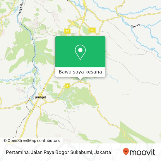 Peta Pertamina, Jalan Raya Bogor Sukabumi
