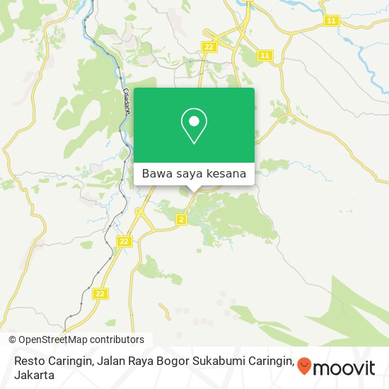 Peta Resto Caringin, Jalan Raya Bogor Sukabumi Caringin