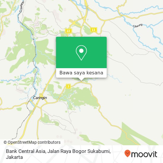 Peta Bank Central Asia, Jalan Raya Bogor Sukabumi