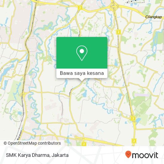 Peta SMK Karya Dharma, Jalan Raya Bogor