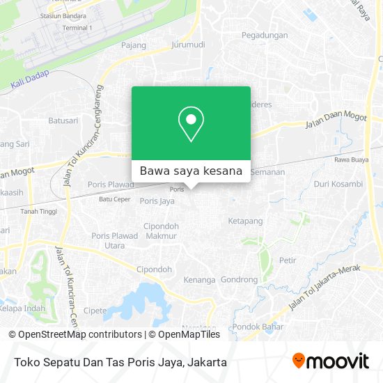 Peta Toko Sepatu Dan Tas Poris Jaya