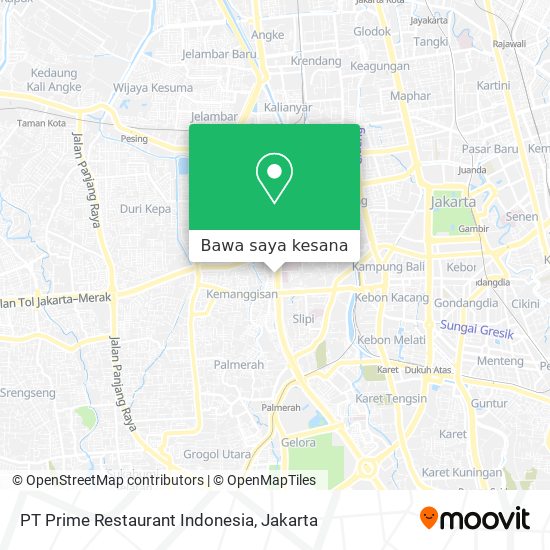 Peta PT Prime Restaurant Indonesia